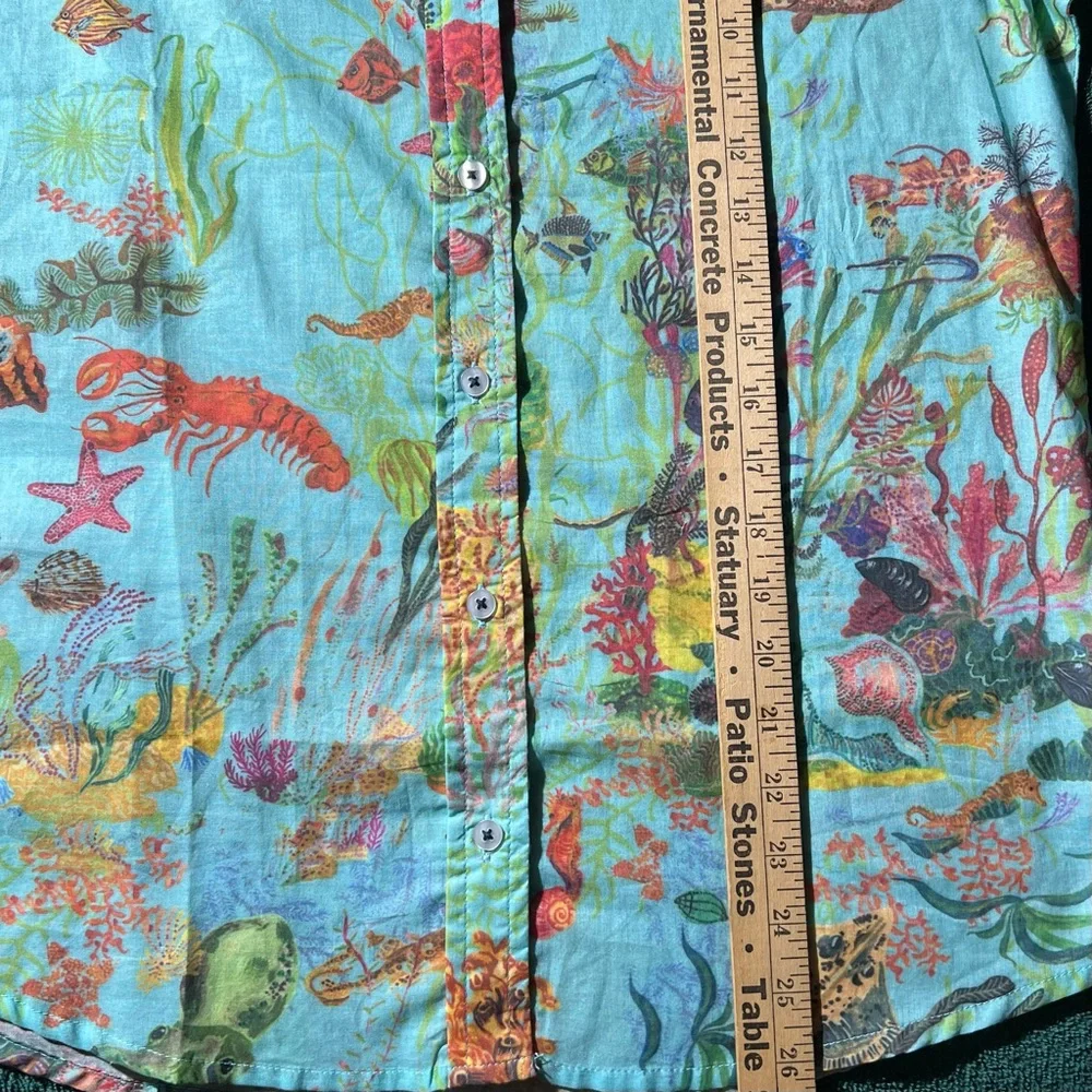 TIZZIE Ocean-Themed Button-Up Shirt - Picture 10 of 12